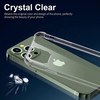 Coque de protection antichoc en TPU transparent ultra-clair de 1,5 mm avec design airbag pour iPhone 18 17 16 15 14 13 12 11 Pro Max