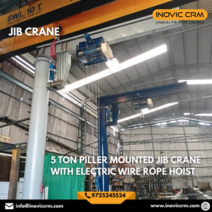INOVIC CRM OEM Custom Built High Quality Durable Jib <b>Crane</b> | IS Standard Industrial Lifting Equipment 1 TON 10 TON Load Capacity - Product Image 2