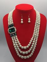 Offre Spéciale : Parures Collier et Boucles d'Oreilles Style Bohème, Créatives avec Incrustations de Strass et Pierres Précieuses, Ornées de Perles, Idéales pour Mariage ou Cadeau