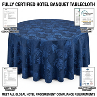 Nappe Rectangulaire Jacquard 8 pieds Qualité Hôtelière Bourgogne en Polyester Écologique Imperméable pour Mariages et Fêtes