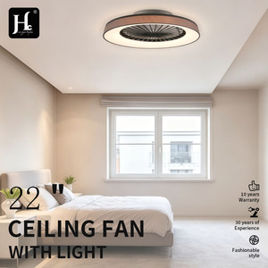 <b>Modern</b> <b>Ceiling</b> Fan <b>Light</b> with <b>LED</b> Warm White Illumination Aluminum Body Surface Mounted for Living Room - Product Image 4