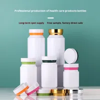 Bouteilles en plastique PET haut de gamme avec plusieurs spécifications Capsule Candy Medicine et bouteilles de distribution vides