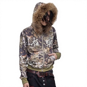 <span class=keywords><strong>Felpa</strong></span> <span class=keywords><strong>con</strong></span> Cappuccio Antivento di Alta Qualità per Uomo, Personalizzabile, <span class=keywords><strong>con</strong></span> Colletto a Teschio e Giacca Baseball Mimetica - Product Image 4