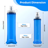 Gourde souple portable écologique avec logo personnalisé, résistante à l'eau, pour la course à pied et les activités de plein air