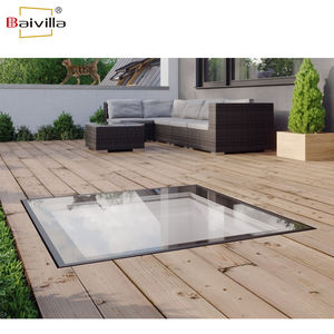 Acabado antideslizante de alta resistencia para caminar en el sistema de ventana de techo plano tragaluces de vidrio transitables para cubiertas - Product Image 6