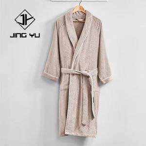 Peignoir de fabricant OEM, logo brodé personnalisé, peignoir 100% coton épaissi, vente en gros d'hôtel, peignoir unisexe - Product Image 4