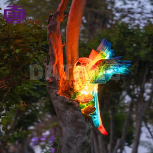 Lámpara de pájaro loro con alas extendidas, luces decorativas para exteriores, iluminación con motivo de paisaje IP65 para Parque y área escénica - Product Image 5