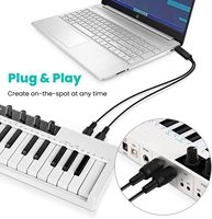 Jeu de câbles MIDI TNP vers USB avec adaptateur de Type C cordon USB MIDI Piano 2 en 1 de PC vers clavier