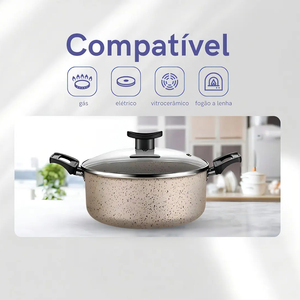 High Quality Ceramic Coated <b>Pot</b> Pan Silicone Glass Lids Soft Touch Handle Non Stick Aluminium Cookware <b>Set</b> - Product Image 3
