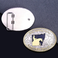 Boucles de ceinture en alliage sur mesure Rétro pour hommes Métal Alliage de zinc Acier inoxydable Cuivre Logo personnalisé Nom Boucle de cow-boy Tête de crochet de ceinture