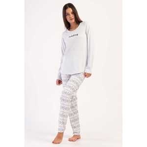 Conjunto de Pijama de Manga Larga con Cuello Redondo Ovalado para Mujer, Logotipo Personalizado, Túnica Transpirable de Spandex, Talla XS de Invierno, Cintura Elástica - Product Image 4