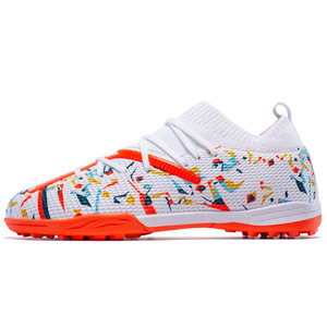รองเท้าฟุตบอลแบบใหม่ไร้รอยต่อ ถักทออย่างดี สำหรับสนามหญ้า ป้องกันการลื่น สำหรับเยาวชน มีจำหน่ายขายส่งในสต็อก - Product Image 2