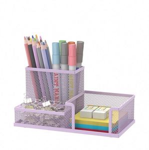 Pen Holder Desk Organizer, <b>Office</b> <b>Supplies</b> Pencil Holder with 3 Compartments, Desk Accessories and Workspace Organizers - Product Image 4