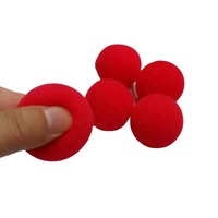 Boule de mousse magique à mémoire de forme OEM rouge anti-stress boule de mousse PU souple pour magicien