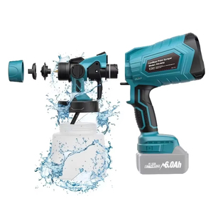 Pistolet pulvérisateur électrique sans fil <span class=keywords><strong>18V</strong></span> compatible <span class=keywords><strong>Makita</strong></span> HVLP pour peinture de meubles, murs et clôtures (outil nu uniquement) - Product Image 4