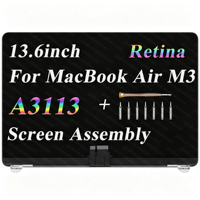 Layar LCD GBOLE untuk Macbook Air Retina 13.6" M3 A3113 2024 Perakitan Layar LCD Lengkap