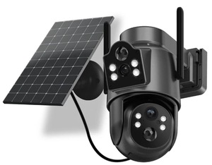 กล้องวงจรปิดพลังงานแสงอาทิตย์ความละเอียดสูงเต็ม HD 4MP กล้องโดมไร้สายแบตเตอรี่ไร้สายมี4X ซูมดิจิตอลซูมได้สองทาง - Product Image 1