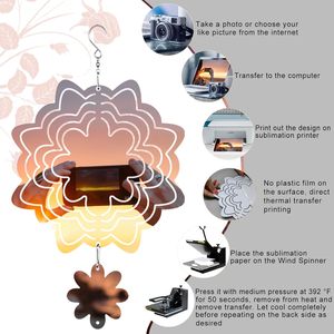 Productos en Blanco para Sublimación de Molinillos de Viento Cinéticos, Decoración de Jardín para Transferencia por Prensa de Calor, Molinillos de Viento para Sublimación de 8 Pulgadas - Product Image 3