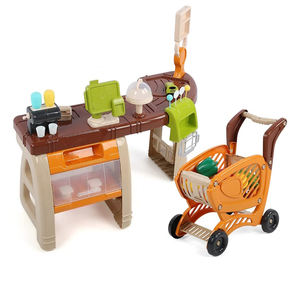 Jouets de supermarché pour enfants, <span class=keywords><strong>caisse</strong></span> <span class=keywords><strong>enregistreuse</strong></span> de jeu d'imitation avec divers accessoires - Product Image 3