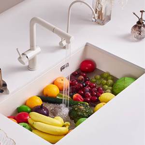 Fregadero de Cocina de Cuarzo de Una Sola Pieza Grande, de Alta Calidad, Resistente a los Arañazos, para Uso Doméstico - Product Image 3