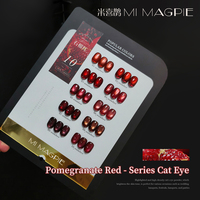 AILANUO Private Label 9D Crystal Cat Eye Set 10 couleurs de vernis gel en volume de 15 ml, ensemble de vernis gel magnétique effet œil de chat