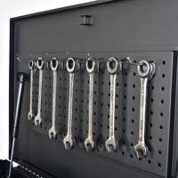 Armoire à outils d'atelier professionnelle VNUC8404BB3 en acier thermolaqué noir, personnalisable OEM, certifiée ISO9001, normes Ista