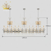 Lustre linéaire moderne de luxe en cristal, verre transparent, or, motif décoratif en spirale, luminaire suspendu pour hôtel, restaurant, salle de banquet, villa