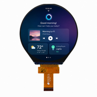 Zhunyi Technology layar LCD TFT bulat 3.4 inci 800x800 dengan antarmuka MIPI IPS tampilan penuh sentuh mendukung kecerahan 350