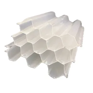 1m x 1m PP PVC Sechskant-Waben-Kunststoff-Schräg rohr verpackung Lamellen klärer Rohr absetzer