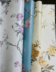 Papel Tapiz Floral Vintage, Diseño de Peonías en Rosa y Verde Azulado Oscuro, Papel Tapiz de Vinilo PVC para Sala de Estar, Dormitorio, Decoración del Hogar - Product Image 4