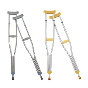 Muletas Médicas de Aleación de Aluminio, Altura Ajustable, Soporte Axilar, Soporte para Piernas, para Asistencia de Movilidad - Product Image 5