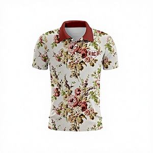 Logo personnalisé OEM imprimé de fleurs sublimées Golf pour polo décontracté maillot à manches courtes pour hommes femmes grande taille Option - Product Image 1
