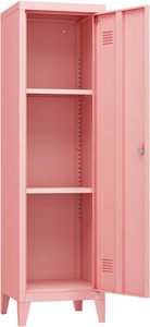 Archivador Metálico Moderno <span class=keywords><strong>para</strong></span> Oficina en Casa MIOCASA con Puertas y Estantes con Cerradura, Organizador de Archivador Rosa y <span class=keywords><strong>Armarios</strong></span> con Cerradura <span class=keywords><strong>para</strong></span> Niños - Product Image 3