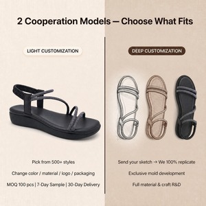 Nouvelles <span class=keywords><strong>sandales</strong></span> compensées à <span class=keywords><strong>plateforme</strong></span> pour femme, avec talon de 40 mm, semelle en mousse à mémoire de forme, en cuir synthétique tressé et cuir véritable, style resort - Product Image 5