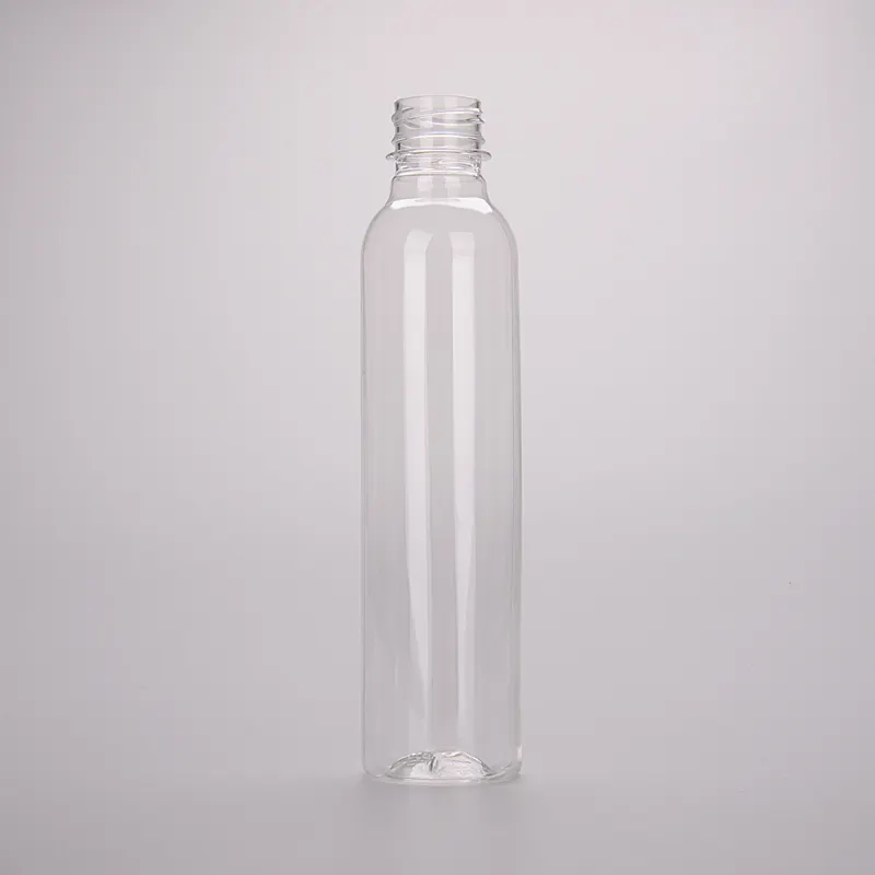 Botella de plástico natural con tapa, 250ml, 300ml, 500ml