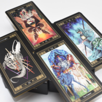 Vente en gros de jeux de cartes Oracle personnalisés, cartes de tarot, cartes de jeu en papier avec impression d'affirmations motivantes et inspirantes, guide, KMS