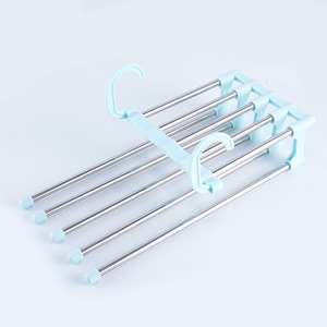 Organizer lemari multifungsi, dapat disesuaikan untuk pakaian baja logam rak selendang celana sabuk syal untuk penggunaan di rumah - Product Image 5