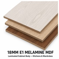 Panneau de fibres à densité moyenne (MDF) de qualité E1, résistant à l'humidité, 18 mm, stratifié moderne, pour meubles de cuisine