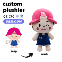 Poupées en peluche d'anime doux personnalisées Personnage d'image d'entreprise Poupée en peluche pour cadeau de marque
