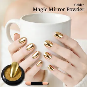 3 Colors Magic <b>Mirror</b> Powder for Nails Metallic Gold Silver Chrome Nail Powder Holographic <b>Mirror</b> Effect for Nail Art Decoration - Product Image 5