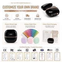 Cepillo Alisador de Cabello Eléctrico Negro Personalizado con Logotipo Torlin, Inalámbrico, Mini, Portátil