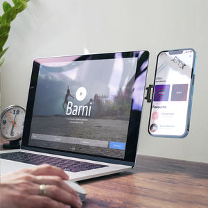 Liga de alumínio Novo Telefone Titular Computador Portátil Laptop Stand Com Magsafe Suporte Do Telefone Para Laptop - Product Image 3