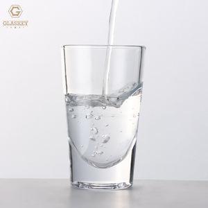 3 once di Base pesante bicchierino di vetro con linea bianca Whisky bicchierini Vodka Brandy Bourbon e tazza di liquori - Product Image 3