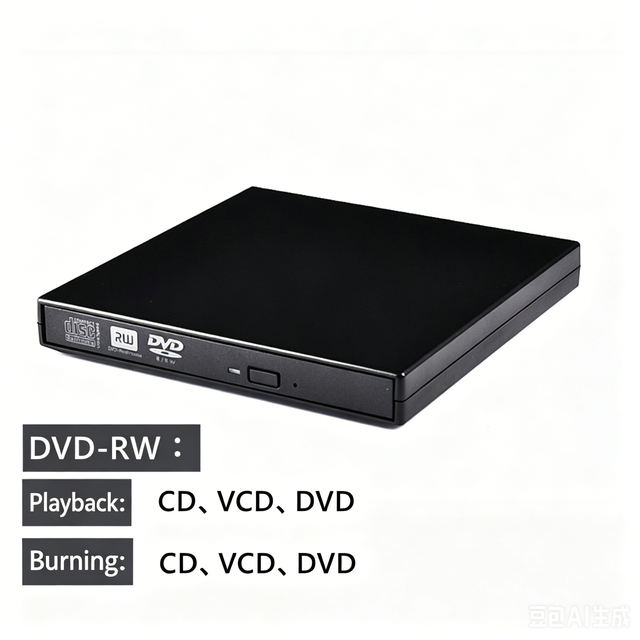 High Quality High Speed Plug and Play External DVD CD RW Drive USB 2.0 Compatible with Windows Mac OS Notebook Computer
