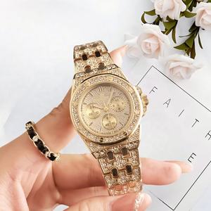 Reloj de cuarzo cronógrafo de dibujos animados para mujer, de aleación, estilo empresarial, con correa de acero inoxidable - Product Image 4