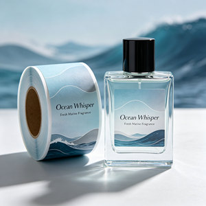 Autocollants personnalisés pour étiquettes de parfum avec logo, rouleaux d'autocollants en vinyle imperméable imprimés avec estampage à chaud en feuille d'or - Product Image 5