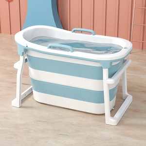 Vasca <span class=keywords><strong>da</strong></span> <span class=keywords><strong>Bagno</strong></span> Portatile Pieghevole <span class=keywords><strong>da</strong></span> 125 CM per Adulti e Bambini con Doppio Scarico - Product Image 2