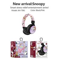 Casque Bluetooth supra-auriculaire mignon à motif dessin animé avec strass, écouteurs sans fil pour enfants, casque pliable à son stéréo