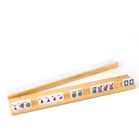 Lot de 4 pousseurs de mahjong américains en bois massif personnalisés avec coins protégés par du caoutchouc