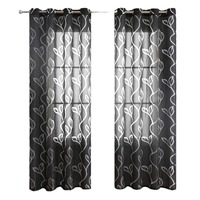 Vente en gros transfrontalière pour Amazon Rideaux occultants finis en usine Écrans de fenêtre Feuille de fleur coupée Bulle Valeur décorative